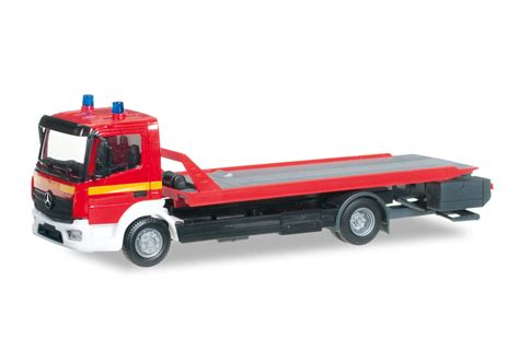 Herpa Mercedes Benz Atego Wrecker With Platform Fire Department 091923