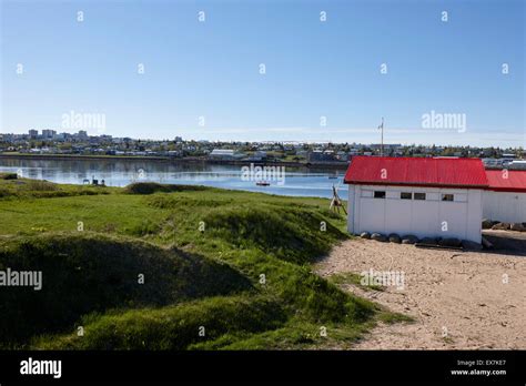 nautholsvik artificial heated beach reykjavik iceland Stock Photo - Alamy