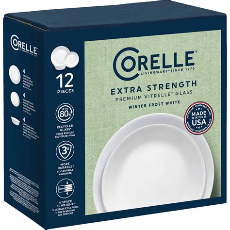 Corelle Winter Frost White 12 Piece Set Each Woolworths