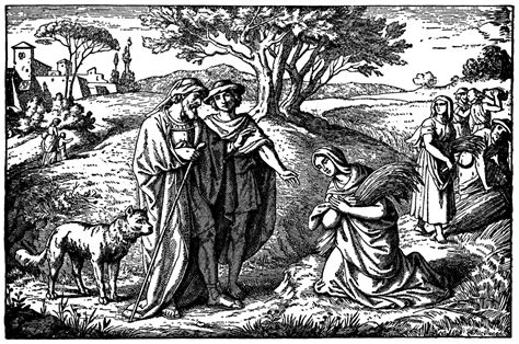 Ruth Meets Boaz While Gleaning In The Fields Clipart Etc