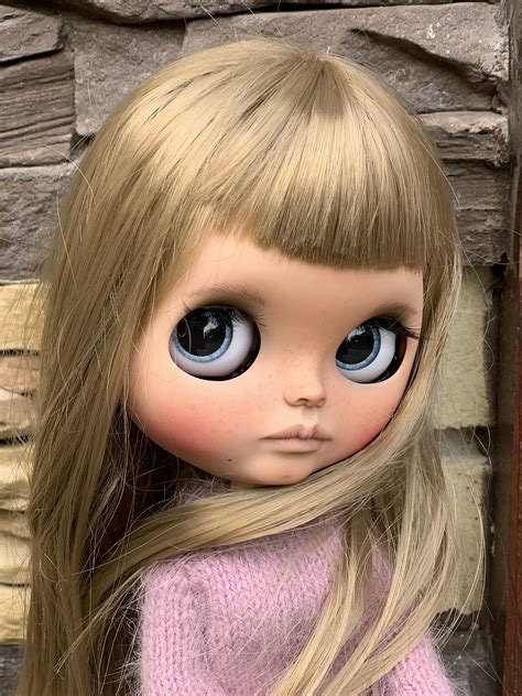 Blythe Doll With Long Blond Hair Custom Blythe Doll In Sweater Куклы блайз Куклы