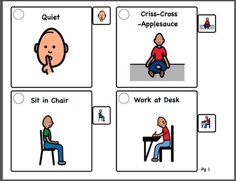 Lanyard Free Printable Visual Cue Cards For Autism