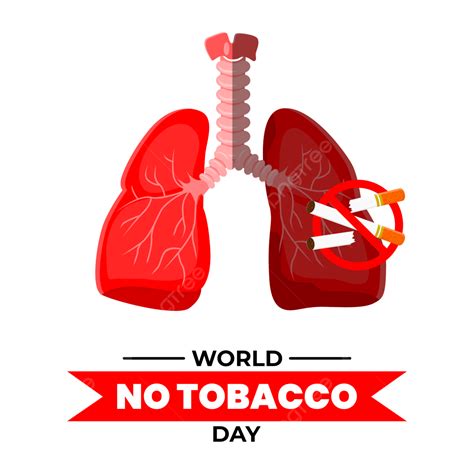 World No Tobacco Day Poster With Illustration Of Bad Lungs World No