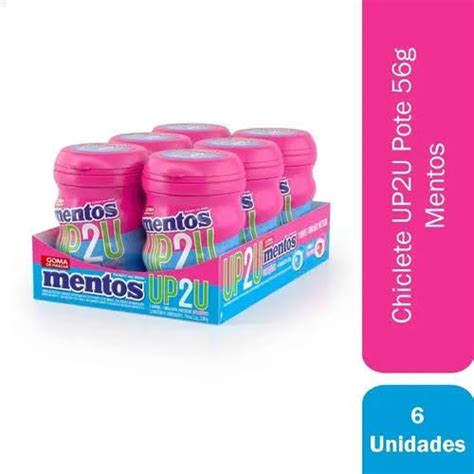 Display 6 Garrafas De Mentos Pure Fresh Up2u Tutti Frutti E Menta