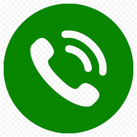 Hd Green Round Circle Phone Icon Transparent Png Citypng