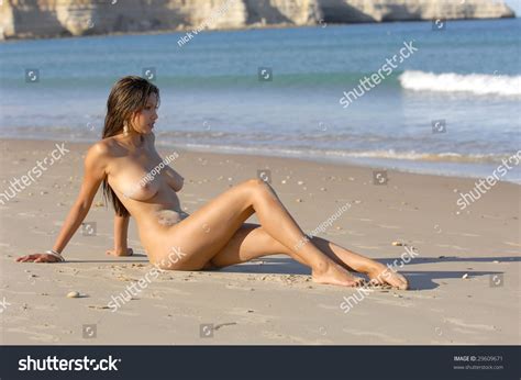 Naked Woman Posing On Beach Stock Photo 29609671 Shutterstock