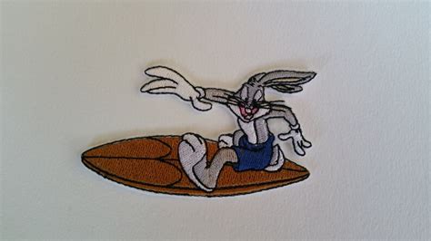 Surfing Bugs Bunny Iron On Or Sew On Patch Bugs Bunny Patch Etsy