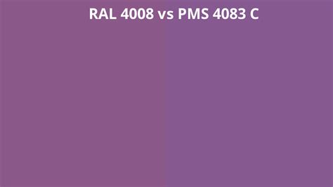 RAL 4008 Vs PMS 4083 C RAL Colour Chart UK