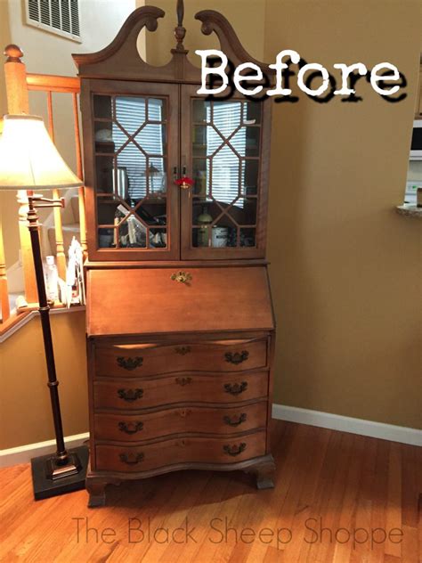 Secretary Desk Makeover W Duck Egg Blue 3 Colored Waxes Chalk Paint By