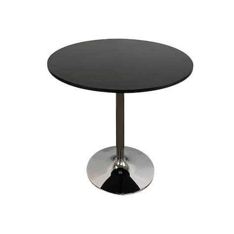 Benjara 35 5 In Black And Chrome Wood Top 4 Legs Dining Table Seat Of