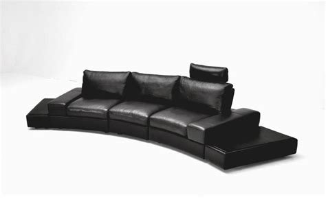 Modern Black Sectional Sofa in Top Grain Italian Leather - Modern ...