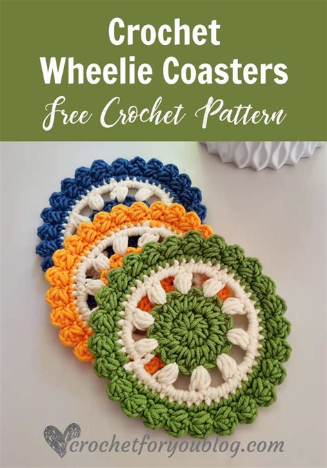 Crochet Wheelie Coasters Free Pattern Crochet For You