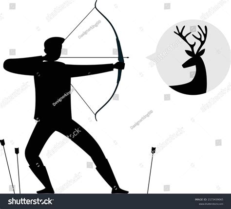 Design Archery Concept Silhouettes Vectors Stock Vector Royalty Free