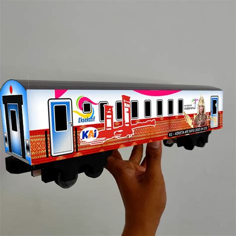 Jual Miniatur Kereta Api Kayu Gerbong Kereta Api New Livery Songket