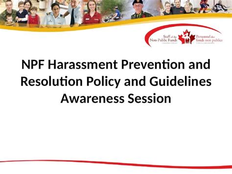 Ppt Npf Harassment Prevention And Resolution Policy And Guidelines