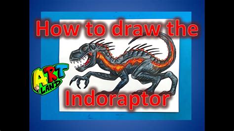 How to draw the Indoraptor - YouTube