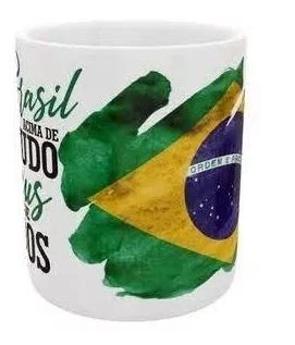 Caneca Porcelana Frase Brasil Acima De Tudo Bolsonaro Mercadolivre