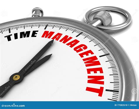 Time Management Clock Concept 3d Illustration Stock Illustration