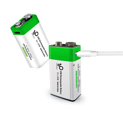 Батарейка Крона 6f22 аккумуляторная, зарядка через USB Type-C от ...
