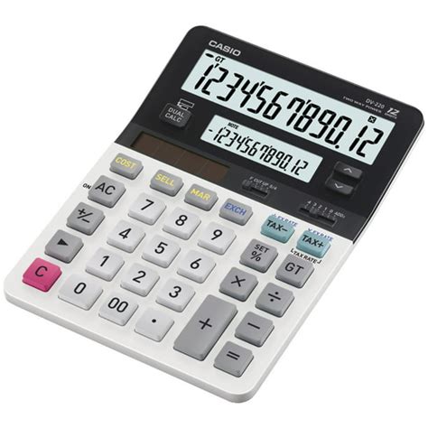 Casio Dv220 12 Digit Dual Display Desk Calculator