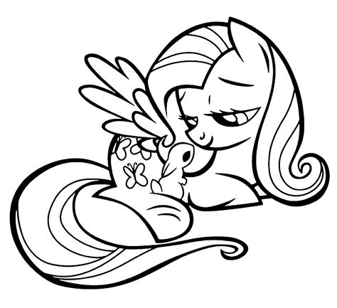 Fluttershy Coloring Pages Printable For Free Download