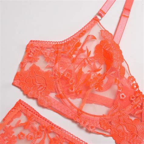Uaang New Lace Embroidered Sexy Lingerie Set Underwire Gathers Bra