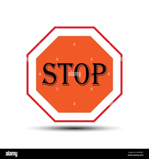 Traffic Stop Sign Stop Road Signal Vector Illustration Stock Vector