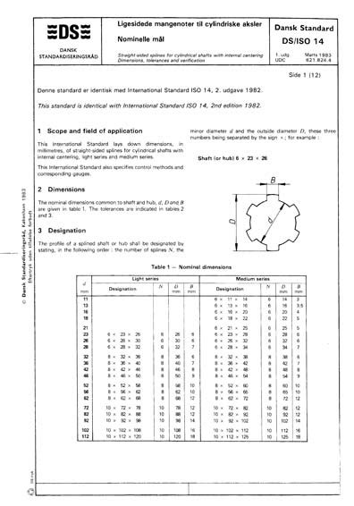 Din 5462 Parallel Spline Shaft Pdf