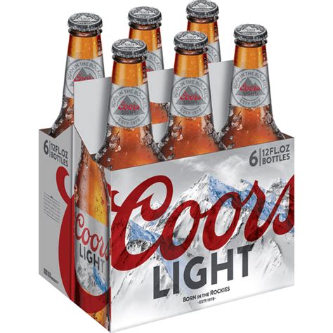 Coors Light Beer - 6pk 12oz Bottles | Lagers | Reasor's