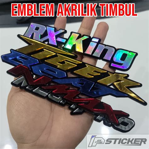 Jual EMBLEM 3D GOLD SILVER KROM HOLOGRAM LOGO TIMBUL NMAX AEROX XMAX