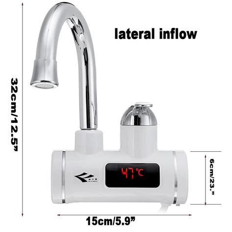W Electric Heating Water Tap Temperature Display Hot Water Heater Faucet Home Bathroom Sale