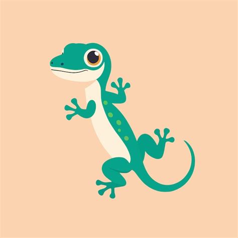 Dessin vectoriel d illustration de dessin animé du lézard gecko