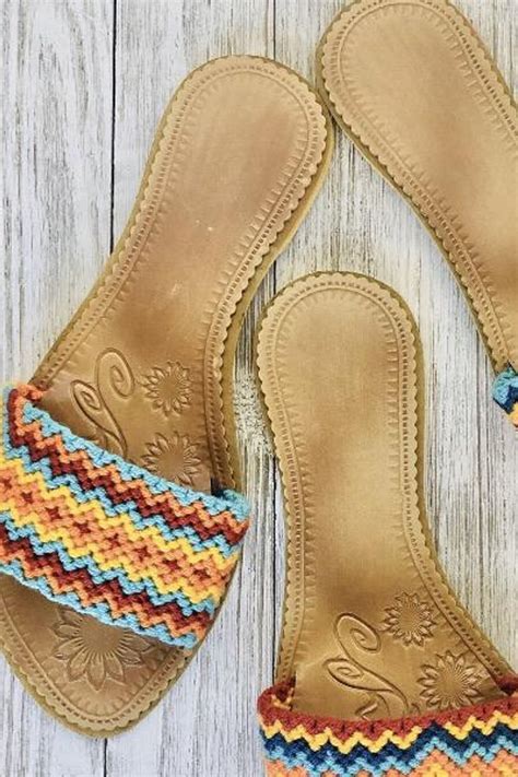 Desert Sunset Flat Sandals Macrame Shopperboard