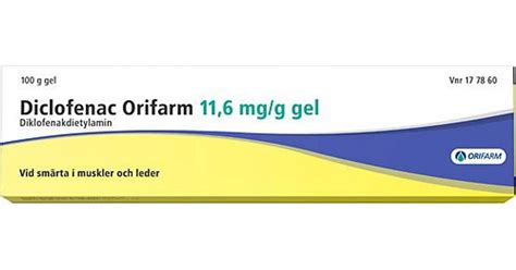 Diclofenac Orifarm Mg G G Gel Pricerunner