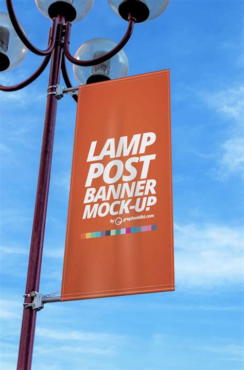 Free Lamp Post Banner Mockup PSD CSS Author