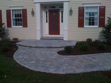 Stone Front Porch And Turning Walkway Landscape Authority Front