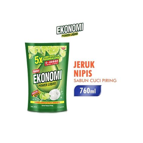 Jual Ekonomi Pencuci Piring Power Liquid Jeruk Nipis 760ml Shopee