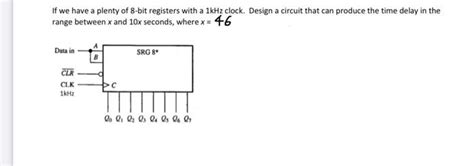 Solved If We Have A Plenty Of 8 Bit Registers With A 1kHz Chegg