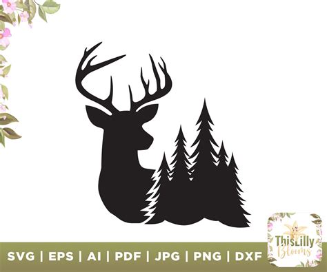 Deer Svg Deer Clipart Deer Head Svg Deer Head Clipart Deer Etsy Canada
