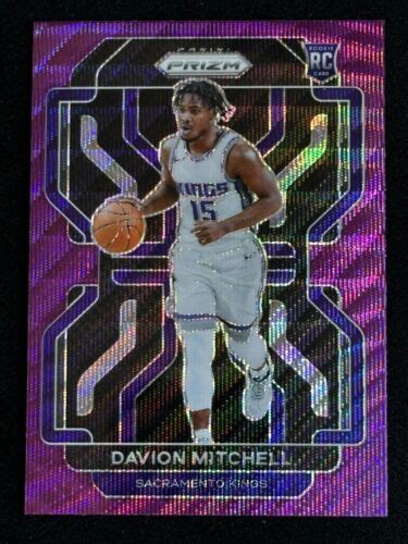 2021 Panini Prizm Purple Wave Rookie RC Davion Mitchell 312 Kings