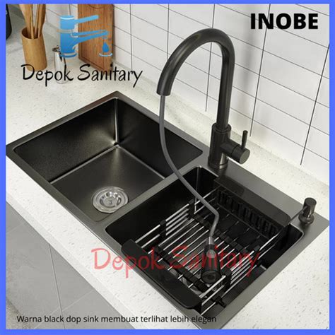 Promo Paket Kitchen Sink Stainless Black Hitam Inobe By Onan