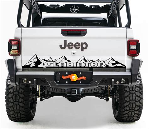 2020 Up Jeep Gladiator Jt Tailgate Blackout Vinyl Graphics