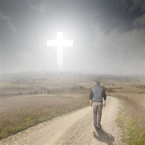 Walk To The Cross Stock Image Image Of Surreal Rural 52423757