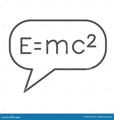 Emc2 Formula In Popup Window Physics Thin Line Icon Education Concept