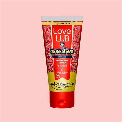 Lubrificante Comest Vel Love Lub Bubbalove Morango V Nus Sex Shop