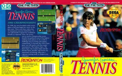 Jennifer Capriati Tennis - Sega Genesis | VideoGameX