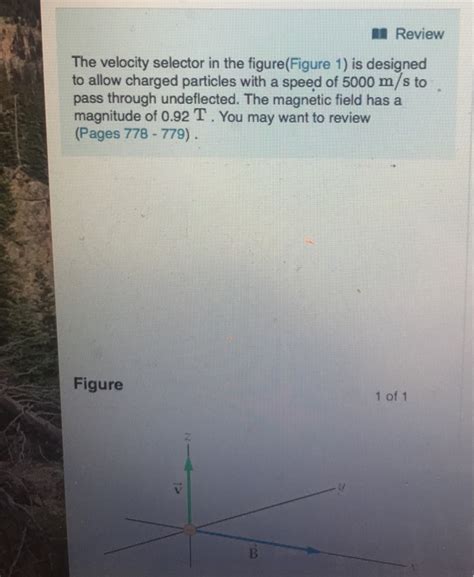 Solved Review The Velocity Selector In The Figure Figure 1 Chegg