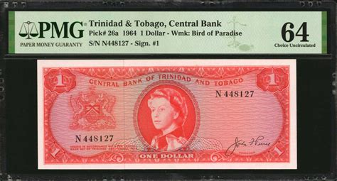 Trinidad And Tobago Central Bank Of Trinidad And Tobago 1 Dollar Barnebys