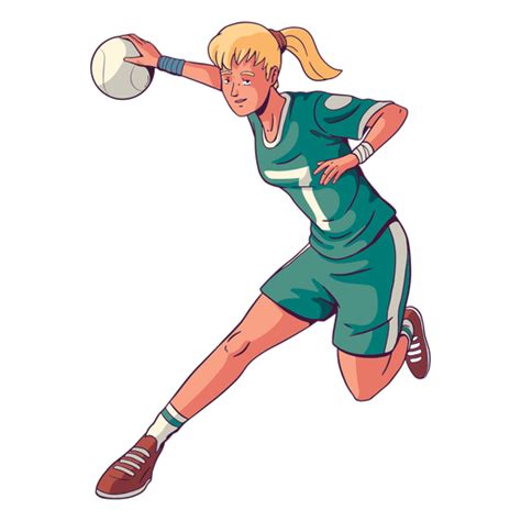 Woman Handball Player Illustration AD Handball Player