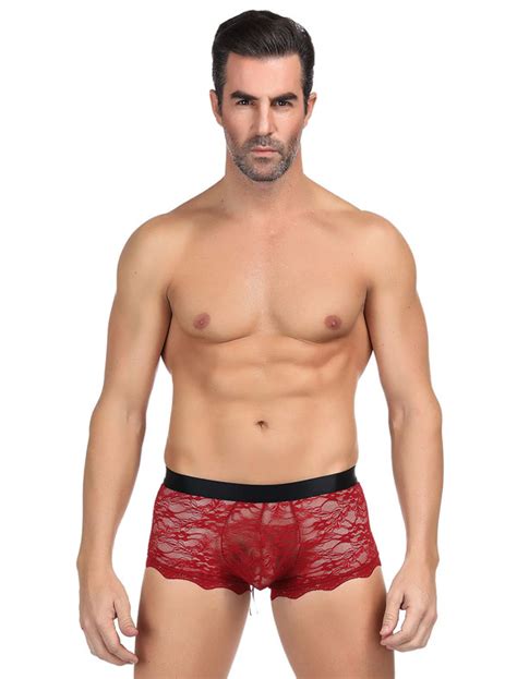 New Sexy Red Lace Strappy Panty For Men Nightylovers Pk